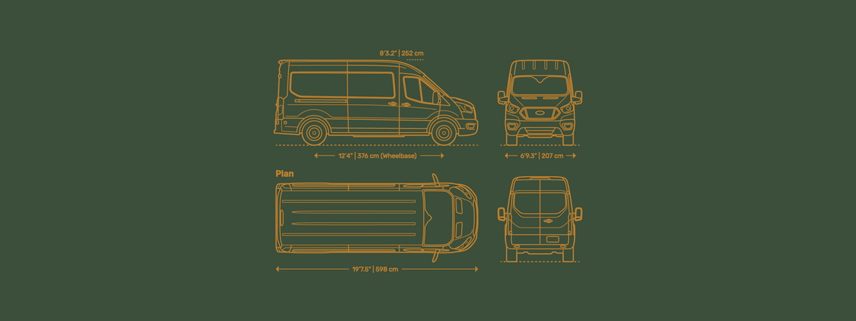 Ford Transit Medium Roof 148 blueprint
