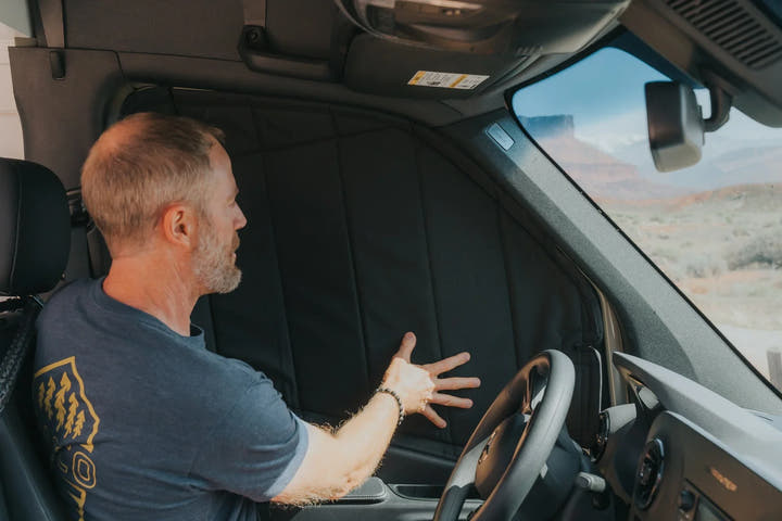 Mercedes Sprinter Stealth Front Door Window Covers (Pair) - AVC RIG