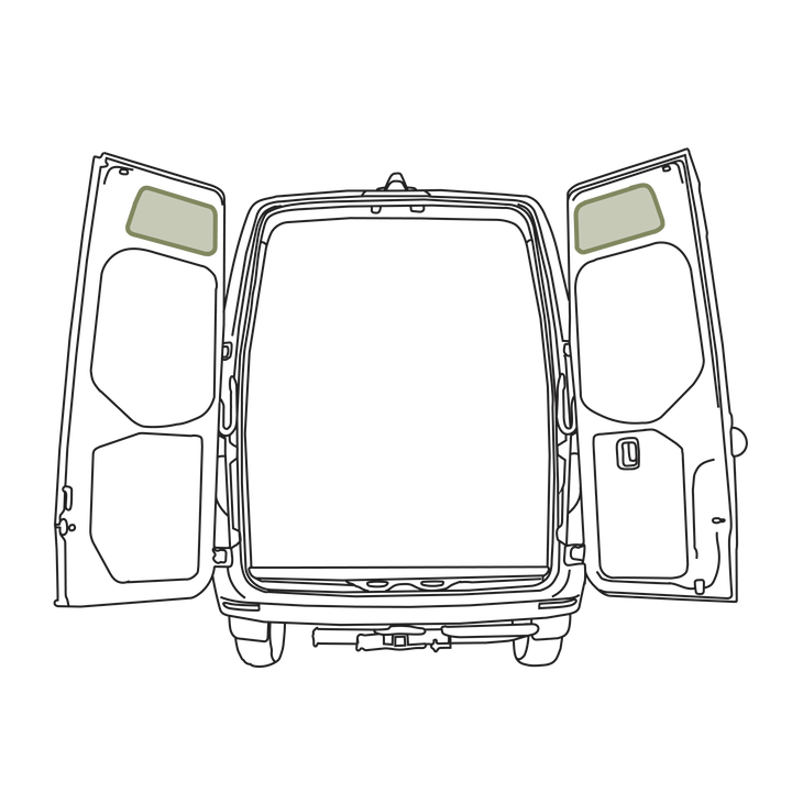 Mercedes Sprinter Upper Rear Door Storage Panels (Pair) - AVC RIG