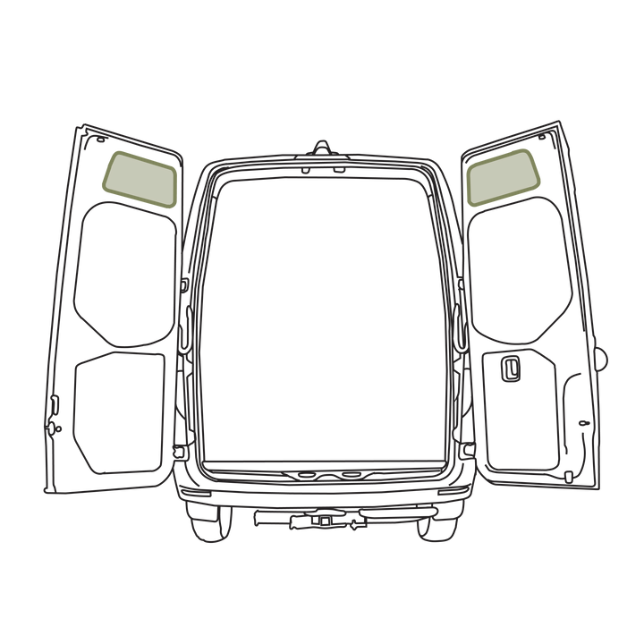 Mercedes Sprinter Upper Rear Door Storage Panels (Pair)