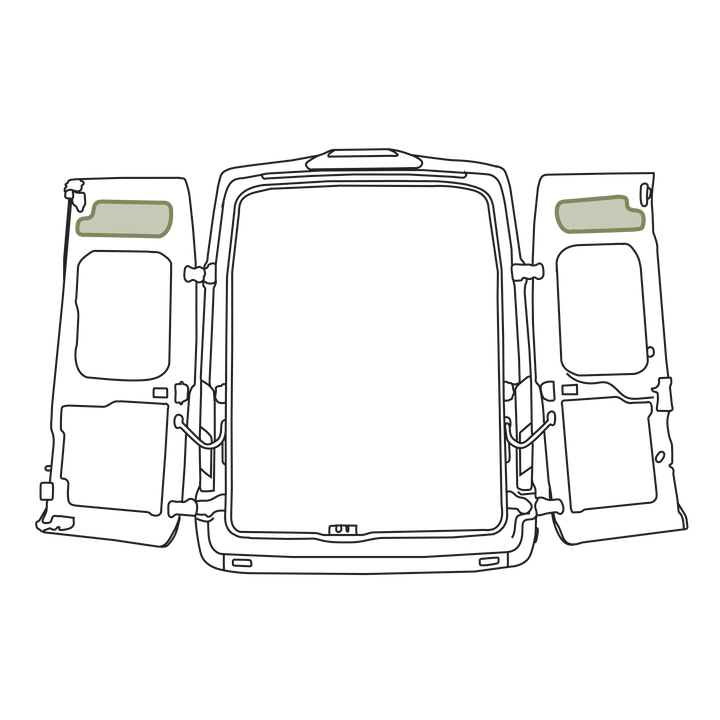 Ford Transit Upper Rear Door Storage Panels (Pair) - AVC RIG