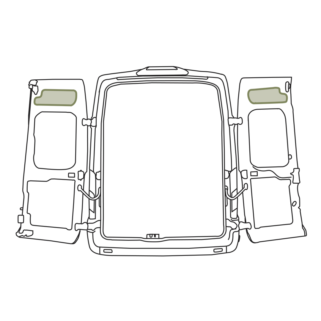 Ford Transit Upper Rear Door Storage Panels (Pair) - AVC RIG