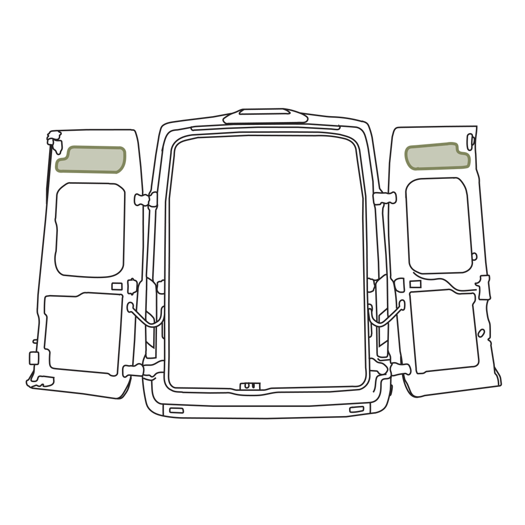 Ford Transit Upper Rear Door Storage Panels (Pair)