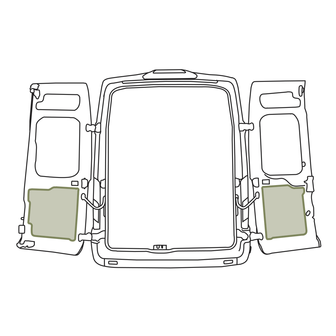 Ford Transit Lower Rear Door Storage Panels (Pair) - AVC RIG