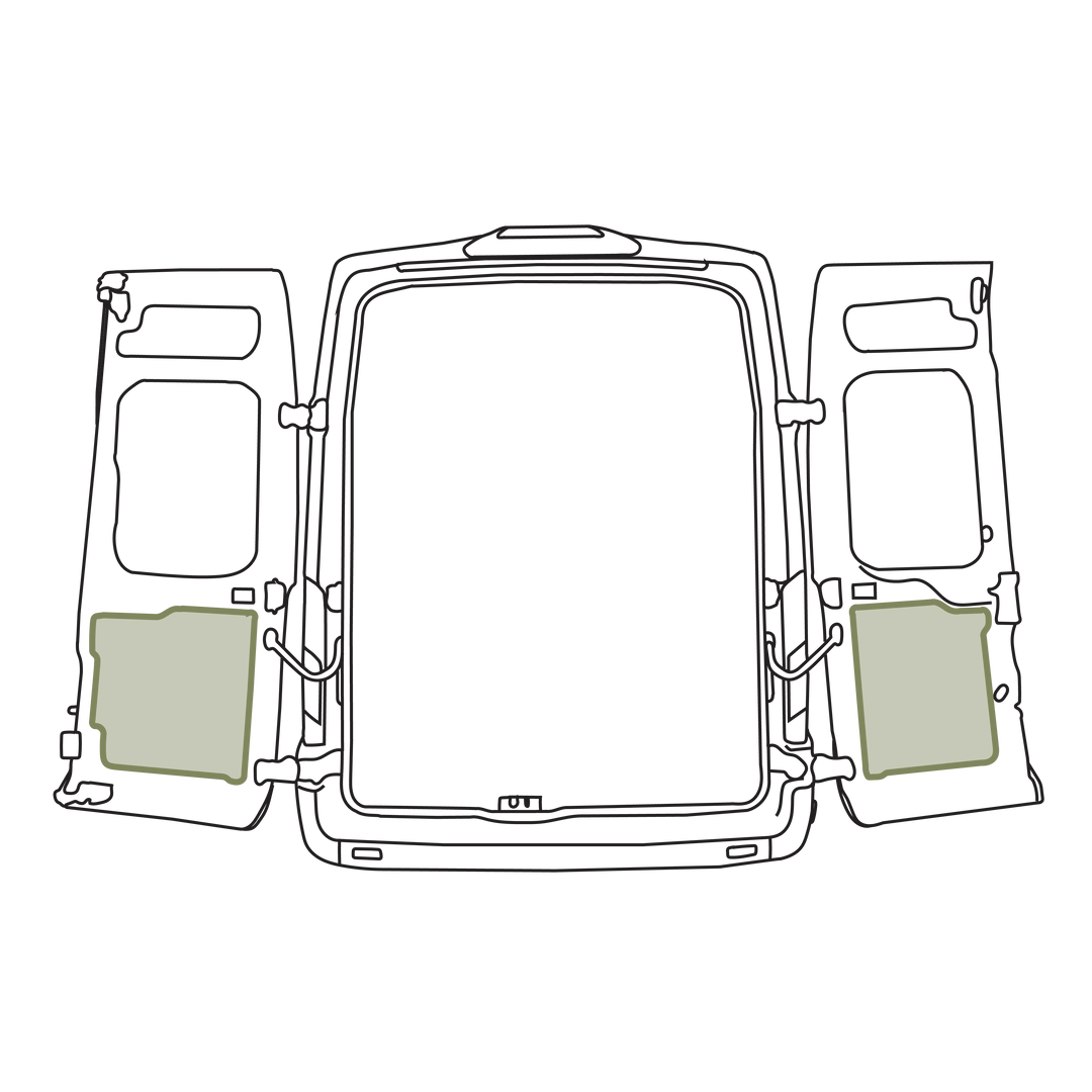 Ford Transit Lower Rear Door Storage Panels (Pair)