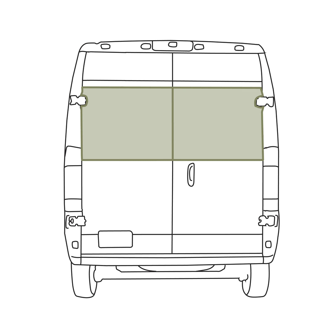 Ram Promaster Stealth Rear Door Window Covers (Pair) - AVC RIG