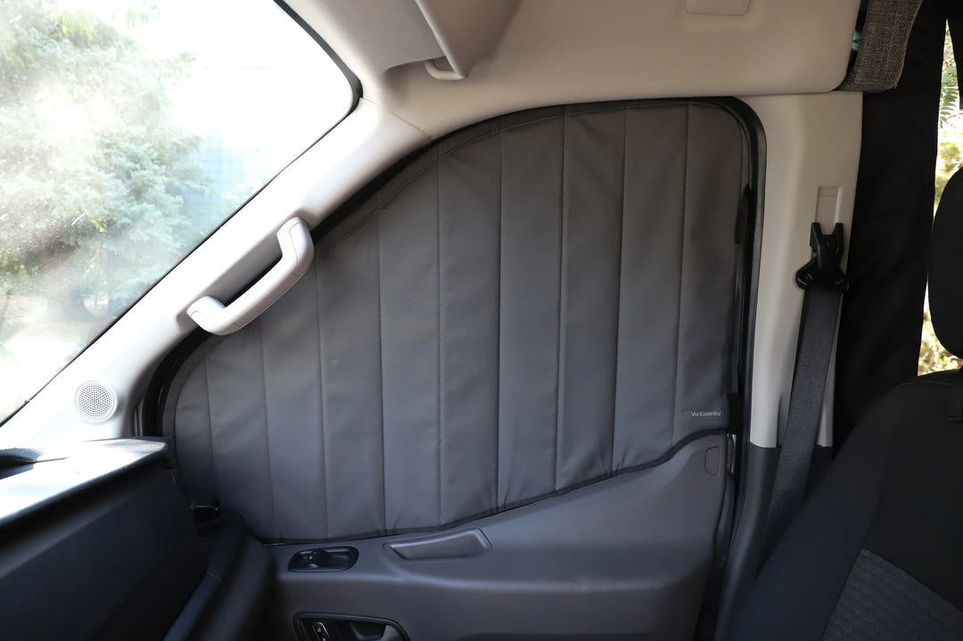 Ford Transit Stealth Front Door Window Covers (Pair) - AVC RIG