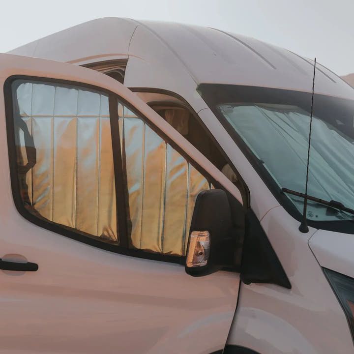 Ford Transit Reflective Front Door Window Covers (Pair) - AVC RIG