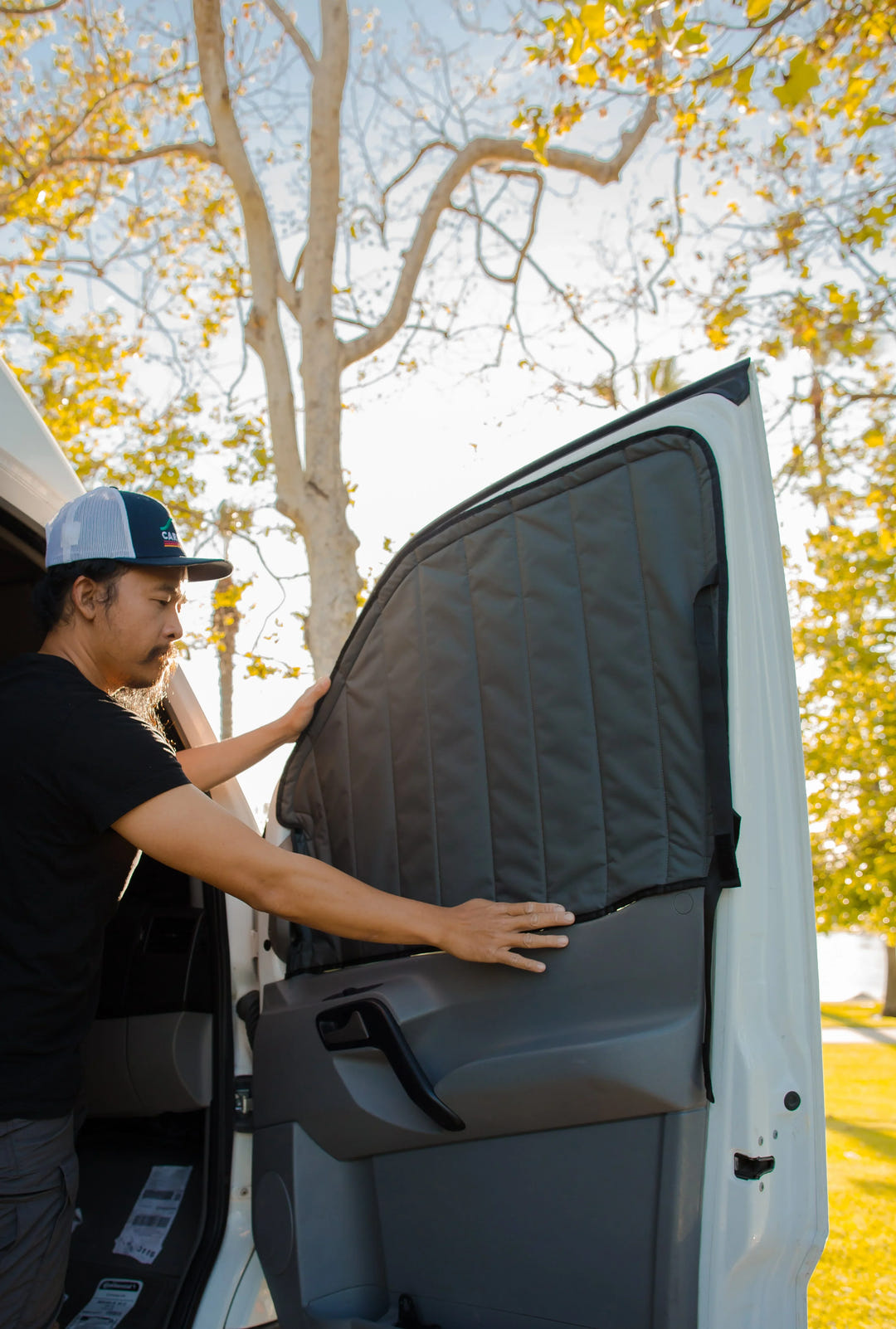 Mercedes Sprinter Reflective Front Door Window Cover (Pair) - AVC RIG