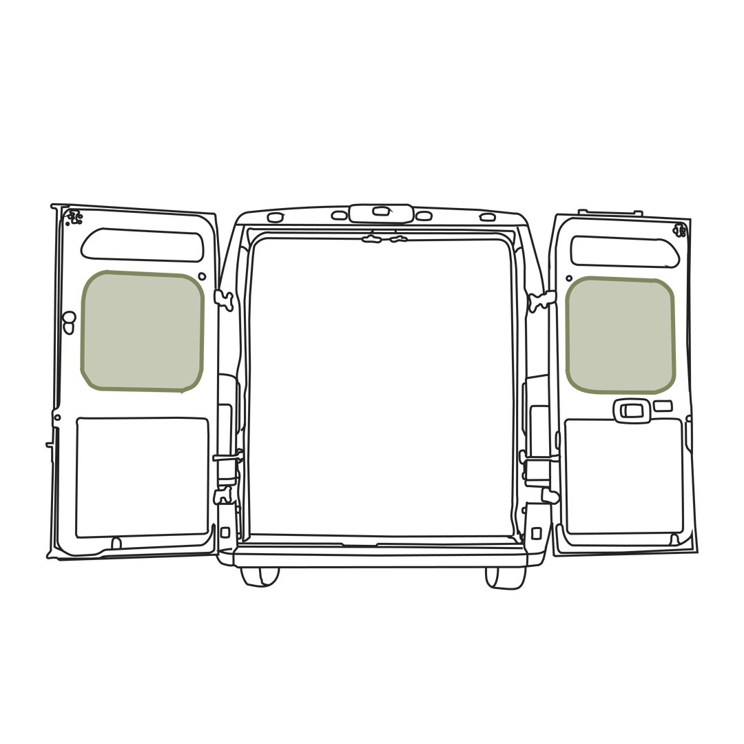Ram Promaster Middle Rear Door Storage Panels (Pair) - AVC RIG