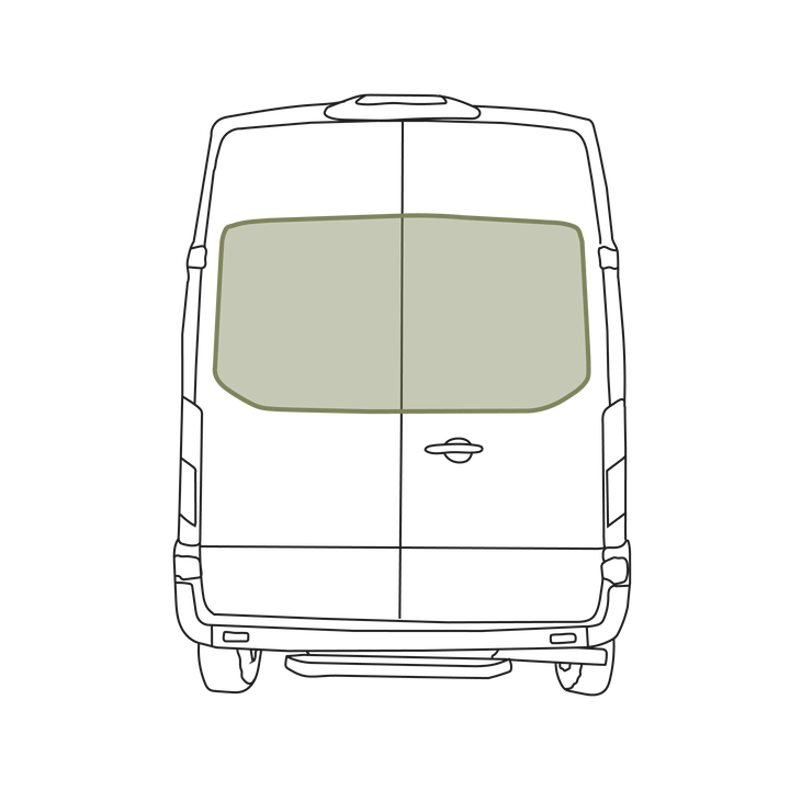 Ford Transit Stealth Rear Door Window Covers (Pair) - AVC RIG