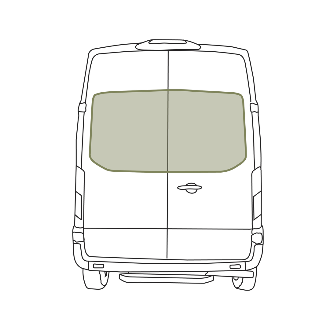 Ford Transit Stealth Rear Door Window Covers (Pair) - AVC RIG