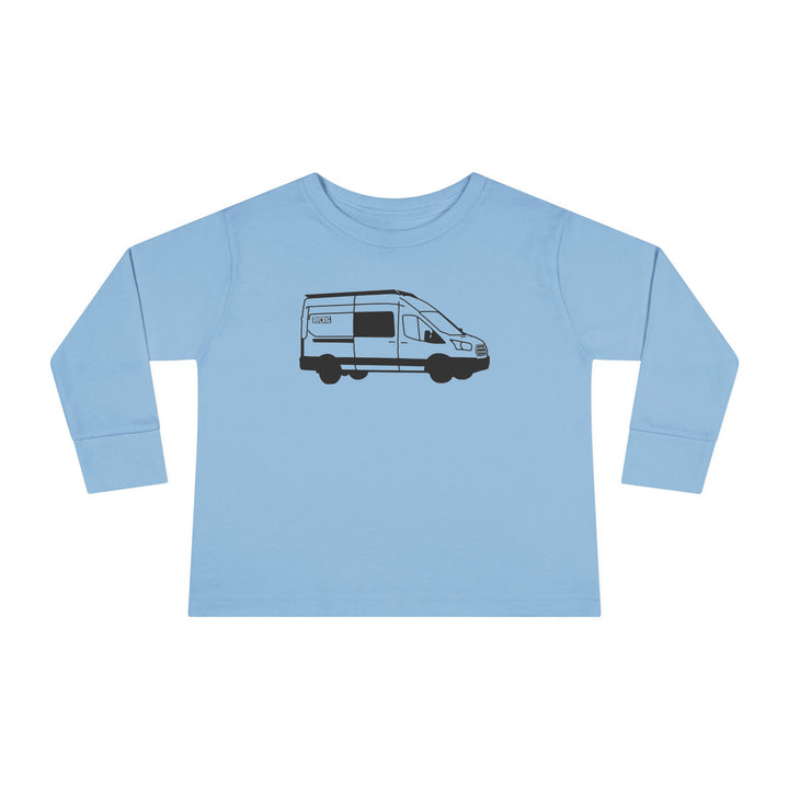 Toddler Long Sleeve Tee — 'AVC RIG' Ford Transit Line Art Van