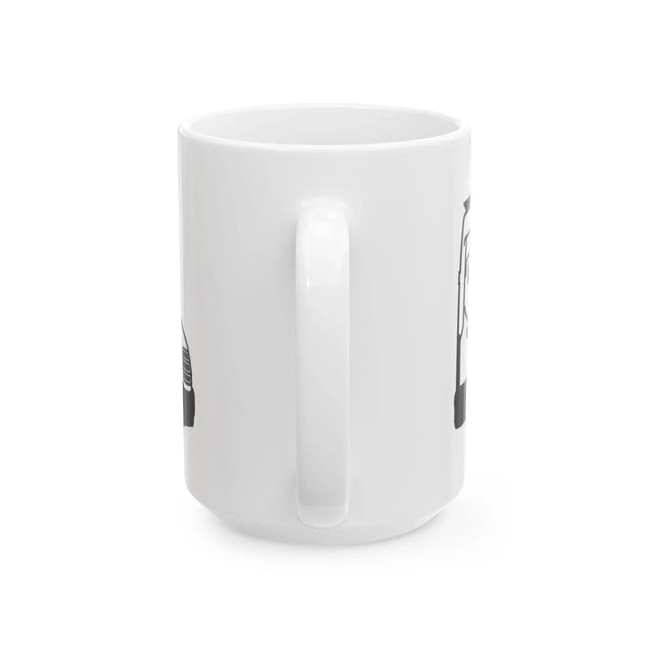 Black N White Van Ceramic Mug, (11oz, 15oz) - AVC RIG