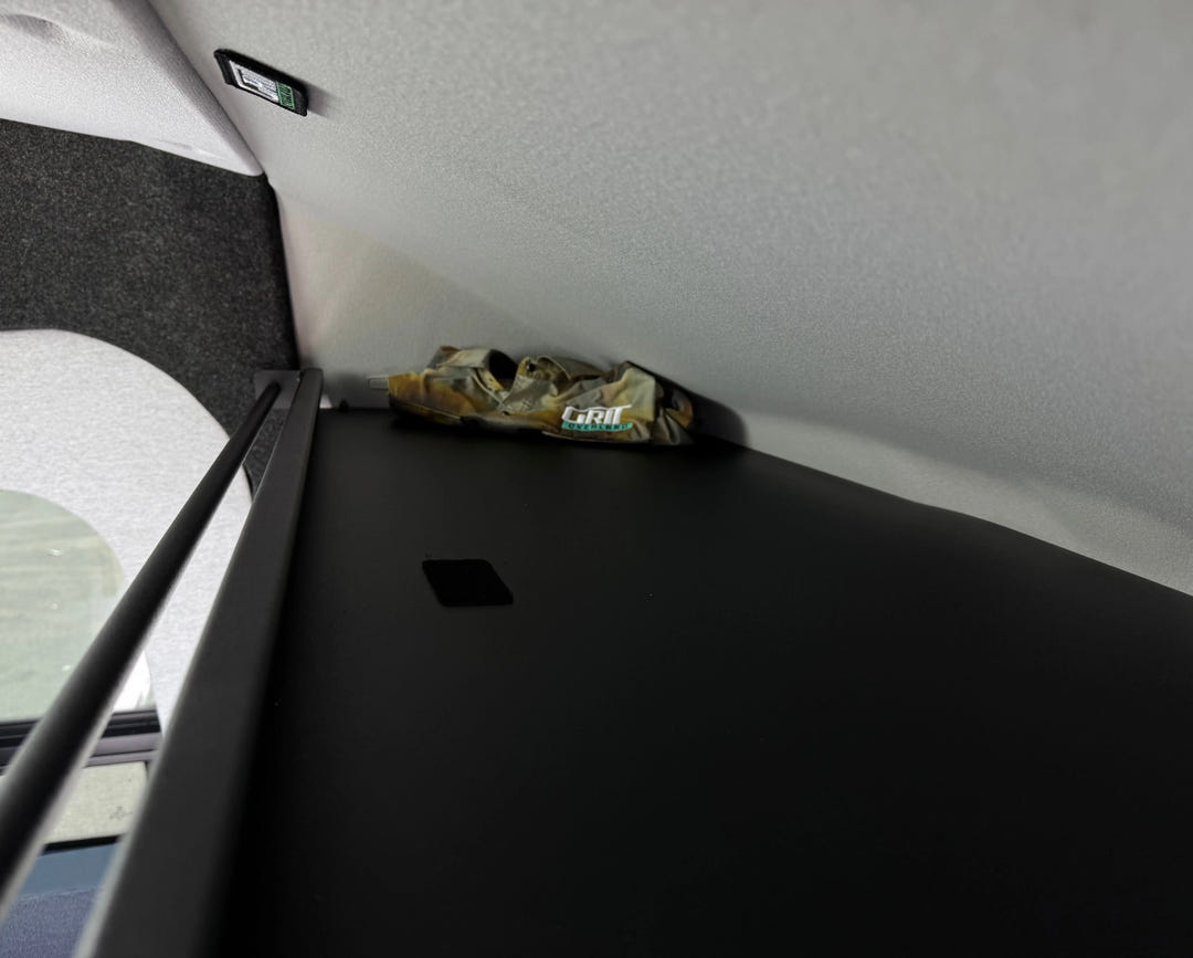 Ford Transit Headliner Shelf with Curtain Rod - AVC RIG