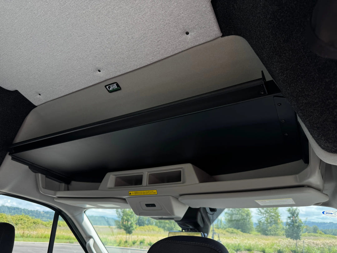 Ford Transit Headliner Shelf with Curtain Rod - AVC RIG