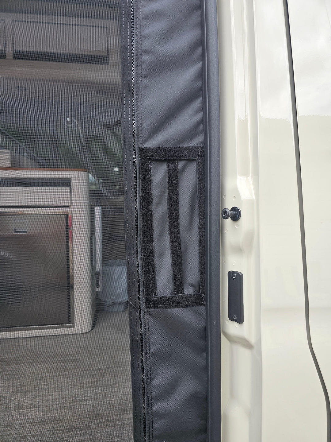 2025+ Mercedes Sprinter Side Sliding Door Insect Screen with New Door Latch - AVC RIG