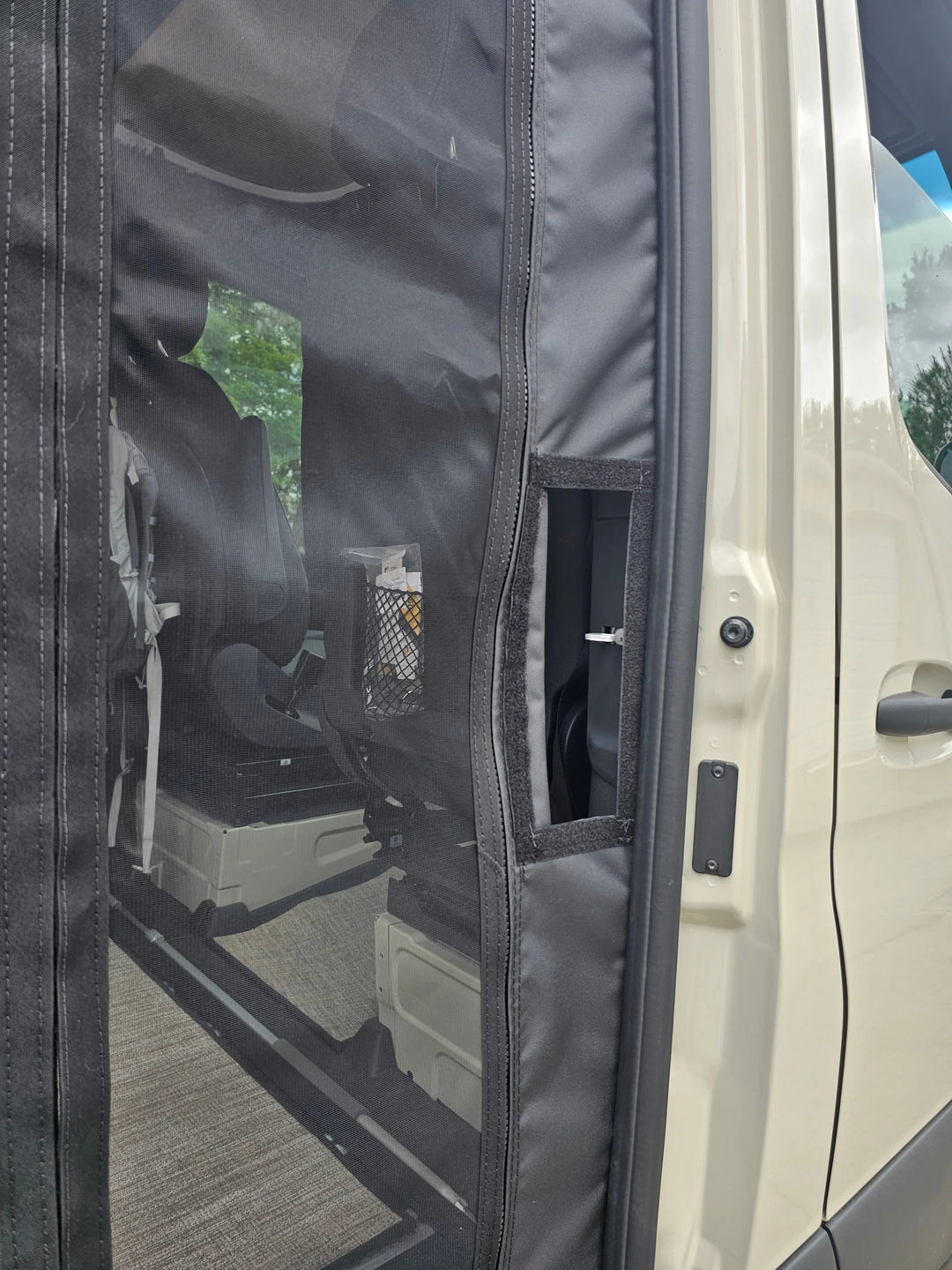 2025+ Mercedes Sprinter Side Sliding Door Insect Screen with New Door Latch - AVC RIG