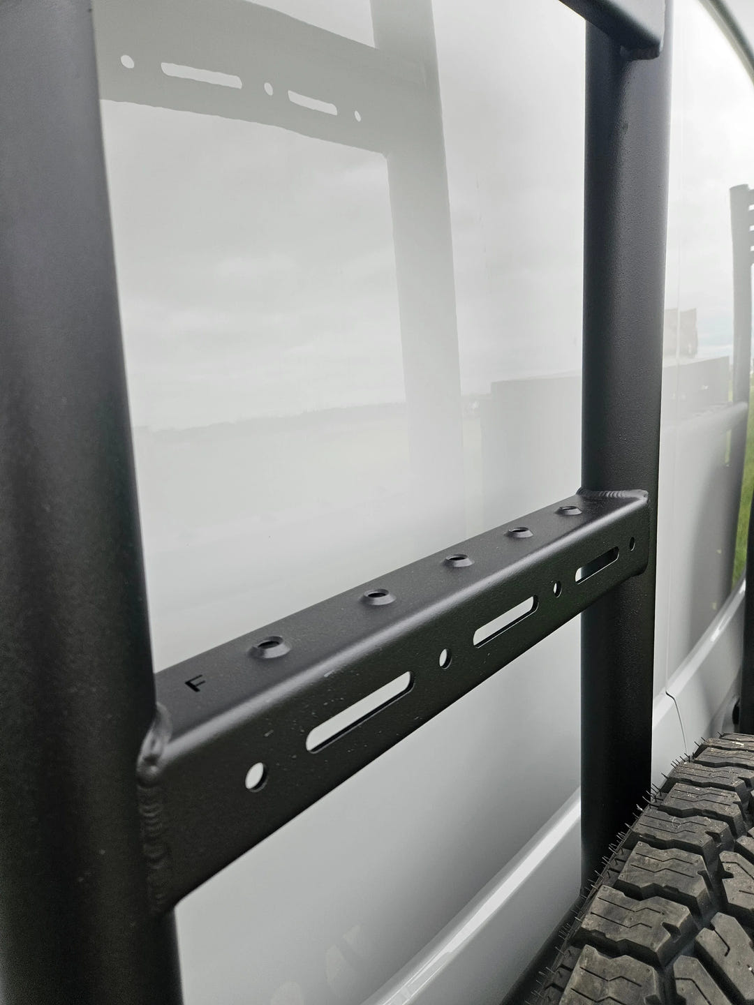 2025 Design Rover Vans Tire Carrier &amp; Ladder Combo for Ford Transit - AVC RIG