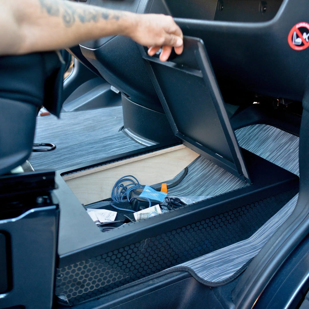 Sprinter Footrest Storage - AVC RIG