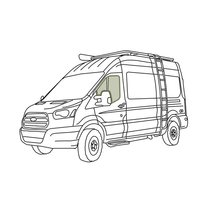 Ford Transit Reflective Front Door Window Covers (Pair) - AVC RIG
