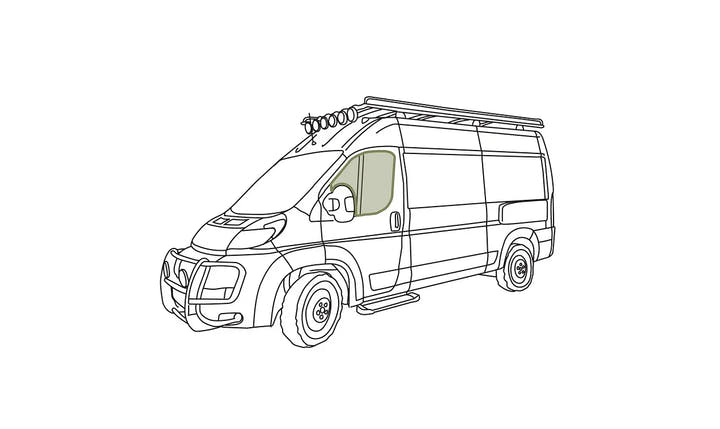 Ram Promaster Reflective Front Door Window Covers (Pair) - AVC RIG