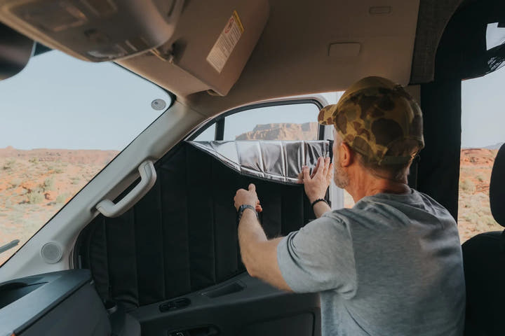 Mercedes Sprinter Reflective Front Door Window Cover (Pair) - AVC RIG