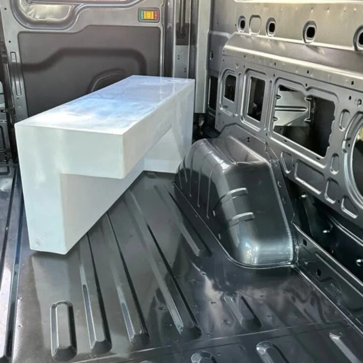 24-Gallon Ford Transit Wheel Well Water Tank - Left (TR-L-24) - AVC RIG