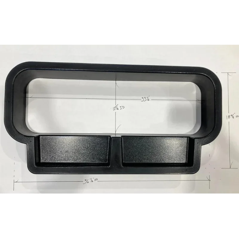 Ford Transit 10x33 Bunk Window Trim Ring with Storage Cubbies - AVC RIG