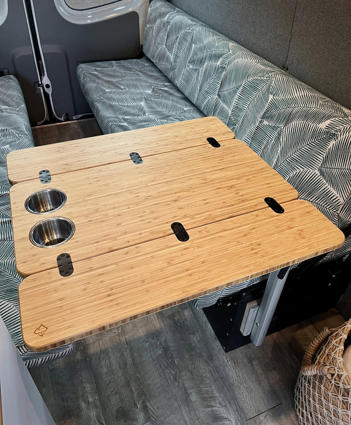 The Elite Bamboo Table 3/4" Thick For Camper Vans and RVs - AVC RIG