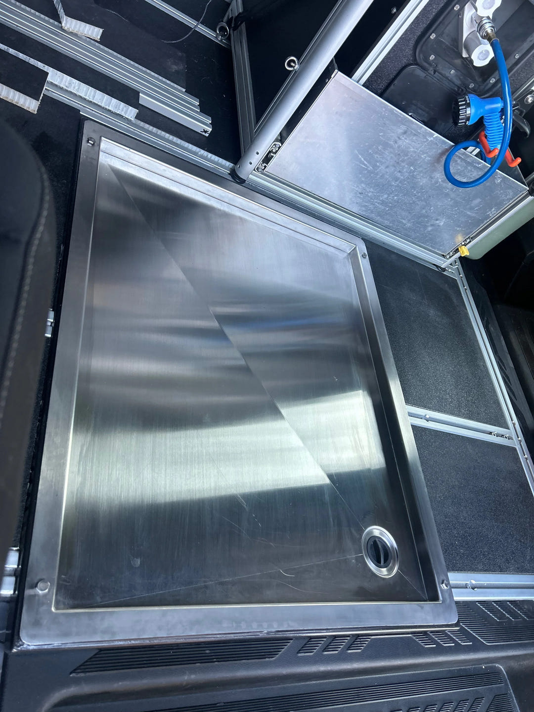 Tetravan In-Floor Shower Pan STAINLESS STEEL - AVC RIG