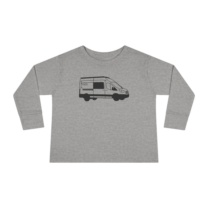 Toddler Long Sleeve Tee — 'AVC RIG' Ford Transit Line Art Van