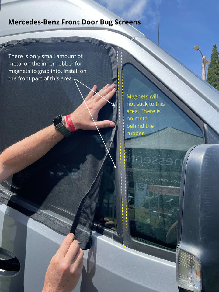 Mercedes Sprinter Bug Screen - Front Doors (Pair) - AVC RIG