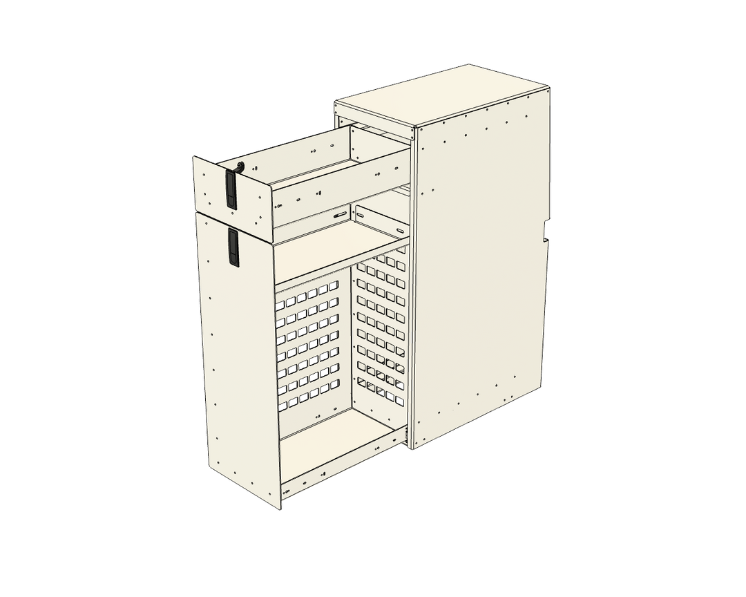 Aluminum Pantry with Drawer Cabinet