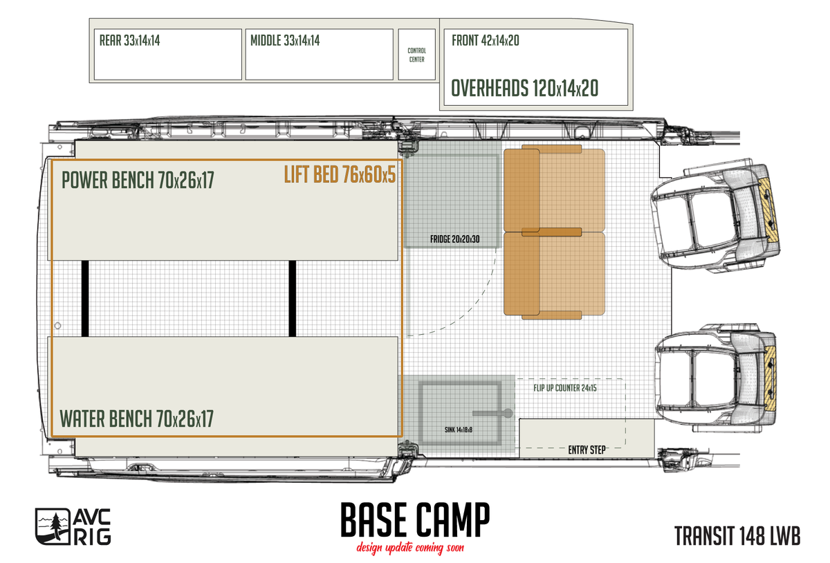 Base Camp camper van build by AVC RIG