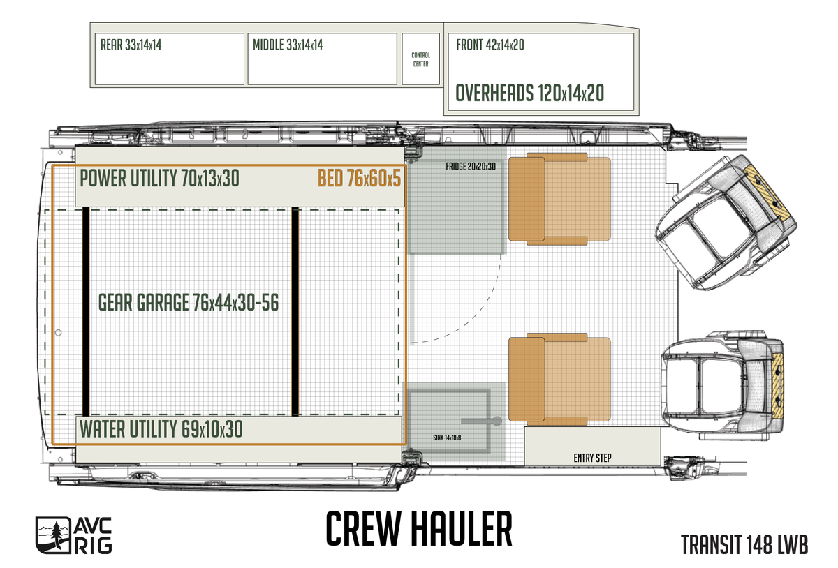 Crew Hauler van build by AVC RIG