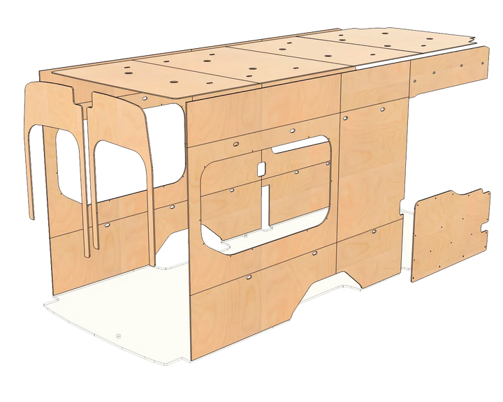 Ford Transit 148 EXT Wood Wall Kit - AVC RIG
