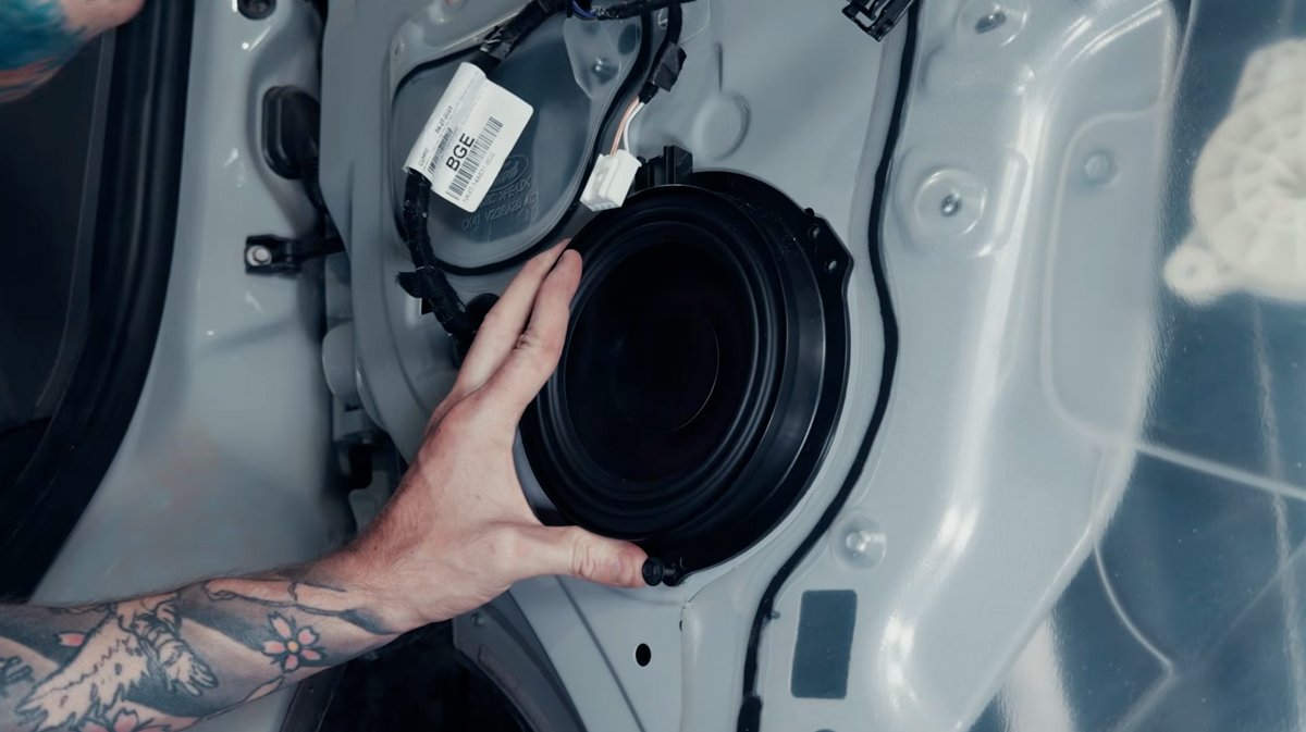 Installing an Emphaser replacement speaker in a Ford Transit door panel