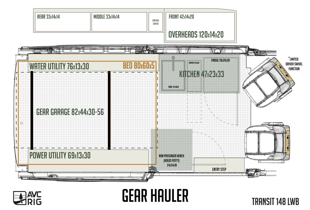 Gear Hauler van build by AVC RIG