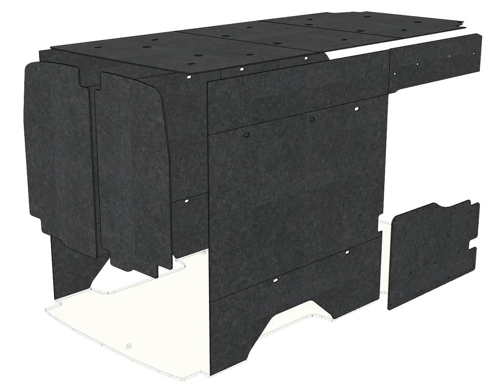 Ford Transit High Roof 148 Felt Wall Kit - AVC RIG