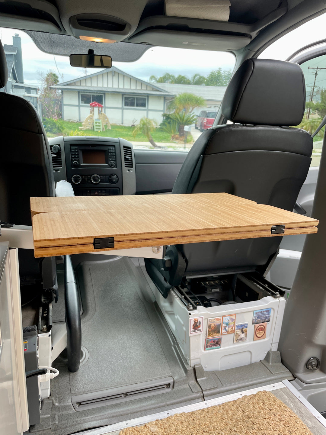 Folding Bamboo Lagun Table for Camper Vans and RVs - AVC RIG