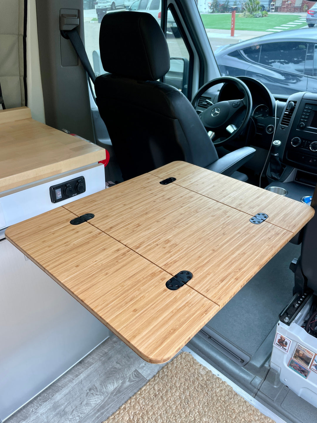 Folding Bamboo Lagun Table for Camper Vans and RVs - AVC RIG