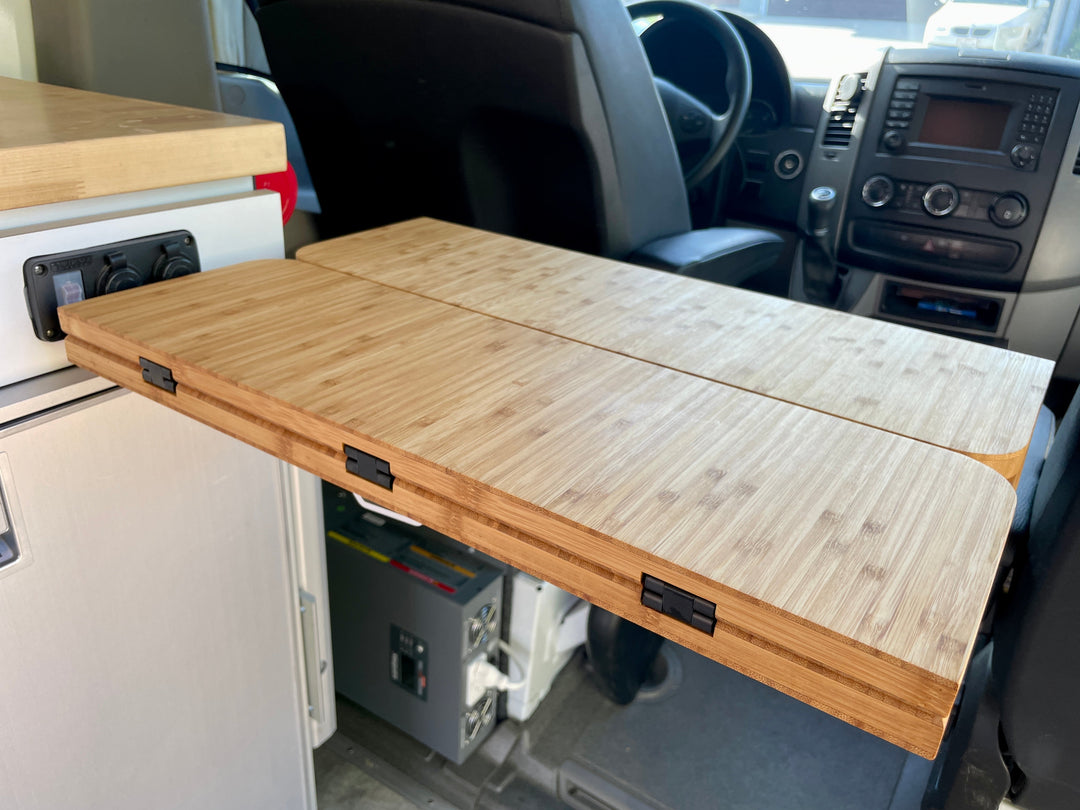 Folding Bamboo Lagun Table 3/4" Thick For Camper Vans and RVs - AVC RIG