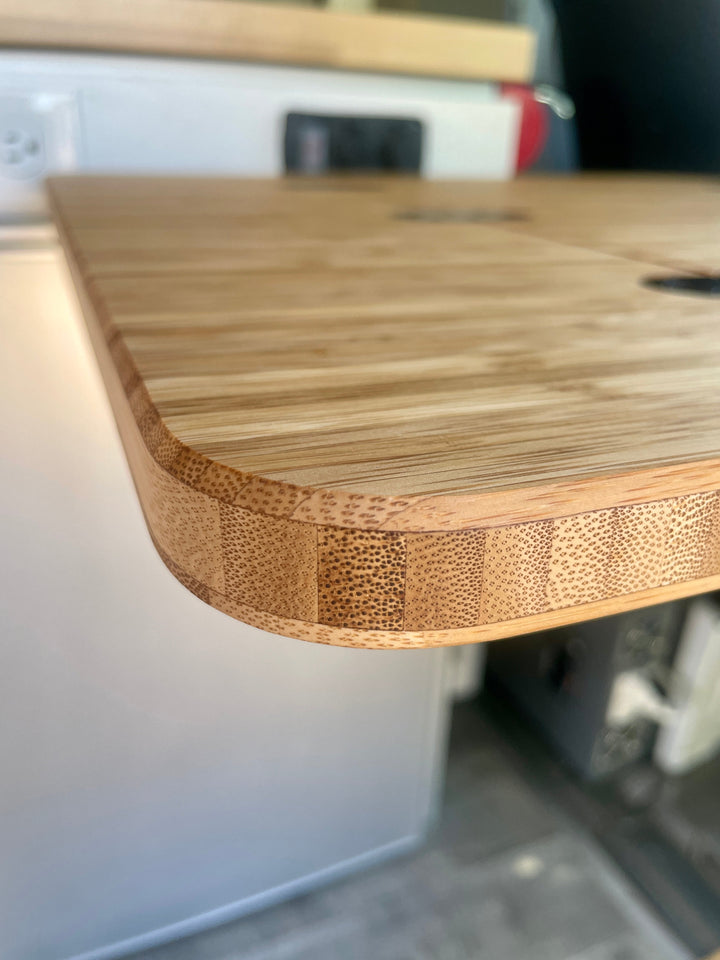 Folding Bamboo Lagun Table 3/4" Thick For Camper Vans and RVs - AVC RIG