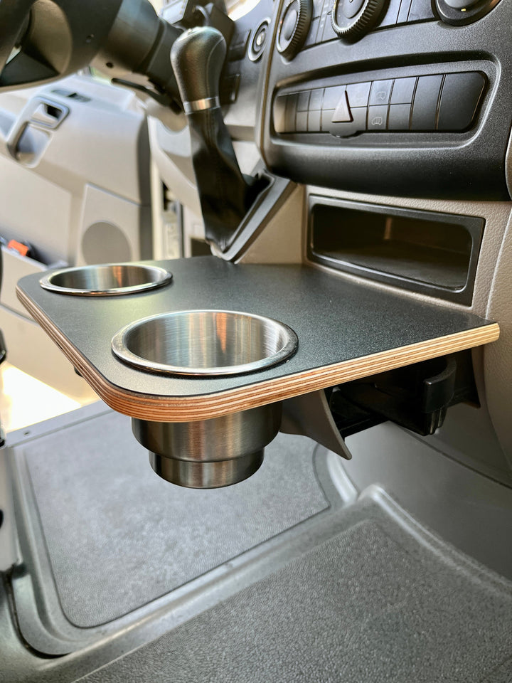 Mercedes-Benz Sprinter Cup Holder Accessories NCV3 06-18 Snack Tray Phone Table Stainless Camper Van - AVC RIG