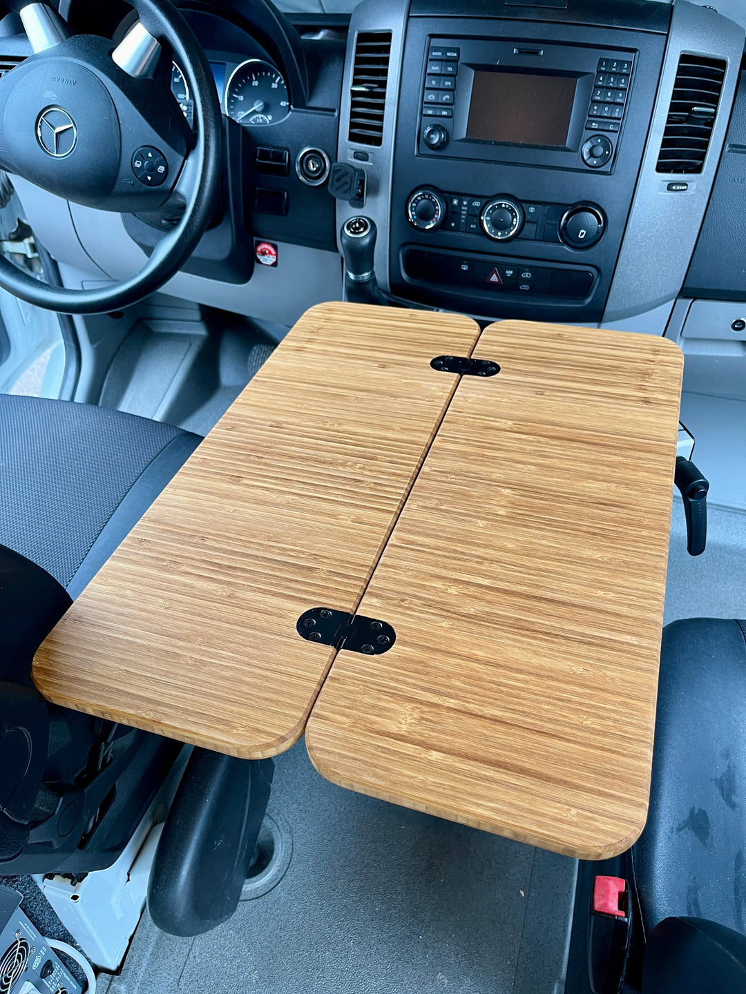 Slim Half Folding Bamboo Lagun Table 1/2" Thick For Camper Vans and RVs - AVC RIG