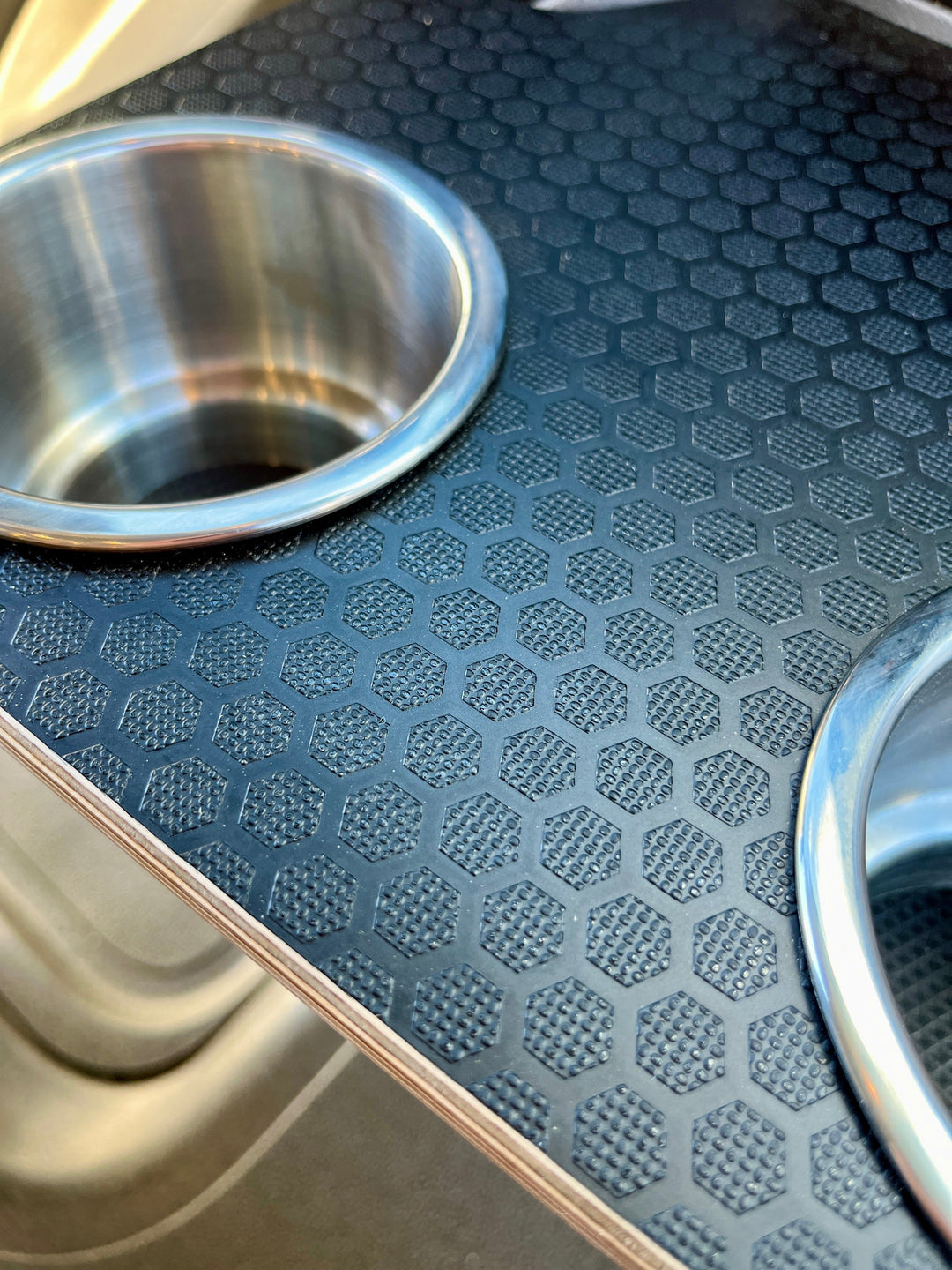 Mercedes Sprinter NCV3 06-18 Black Hex Cup Holder Snack Tray - AVC RIG