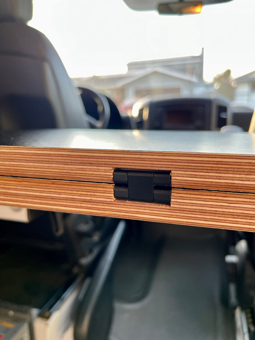 Folding Black Hex Lagun Table 3/4" Thick For Camper Vans and RVs - AVC RIG