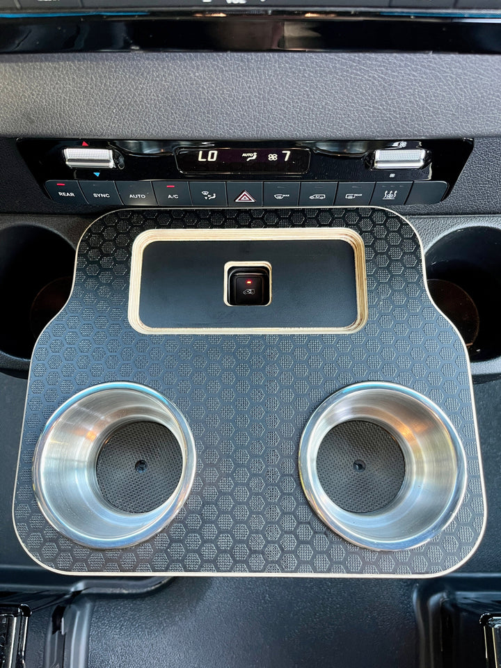 Mercedes Sprinter VS30 19-Current Black Hex Cup Holder Snack Tray - AVC RIG
