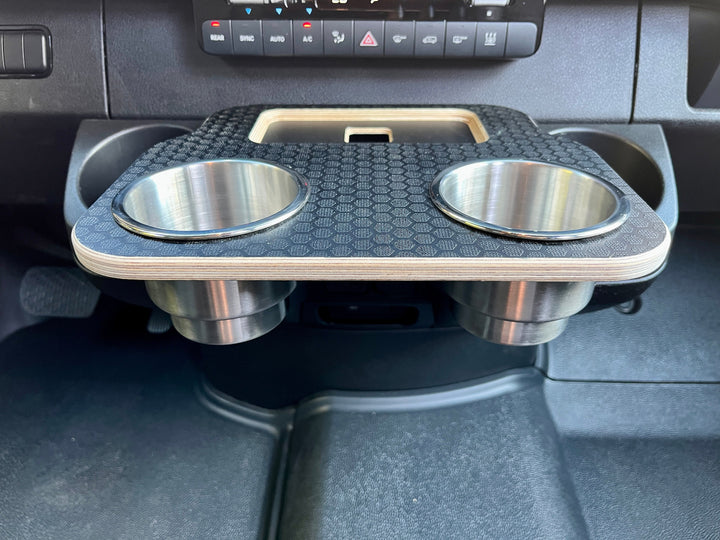 Mercedes Sprinter VS30 19-Current Black Hex Cup Holder Snack Tray - AVC RIG